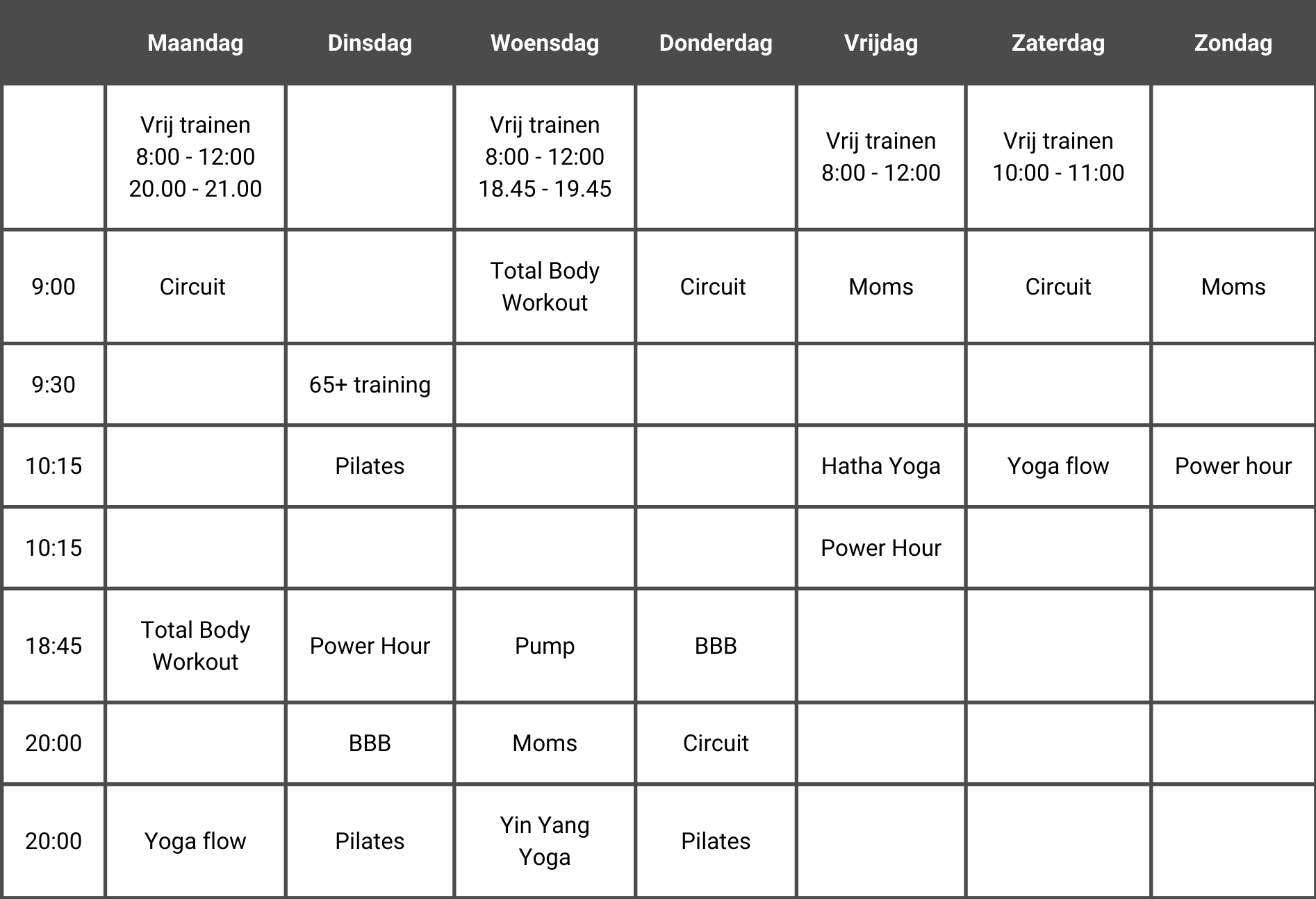 Groepslesrooster Wormerveer